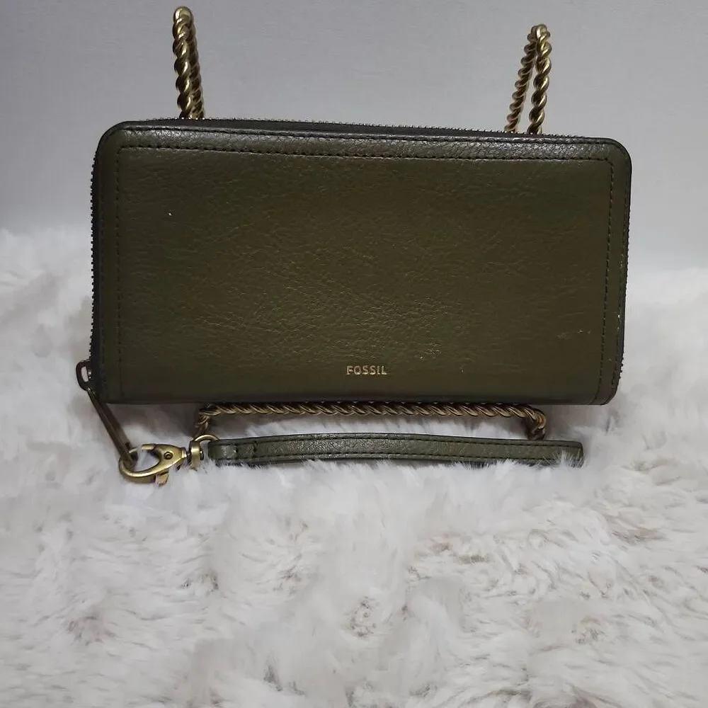 Fossil Logan RFID Zip Around Clutch Wallet